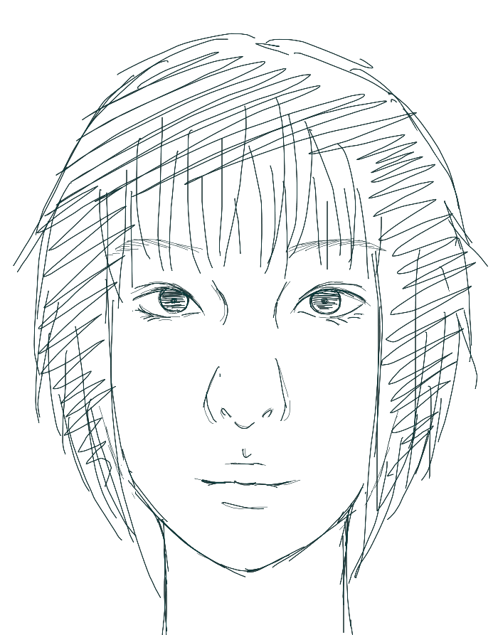 自画像を描いてみるトピ