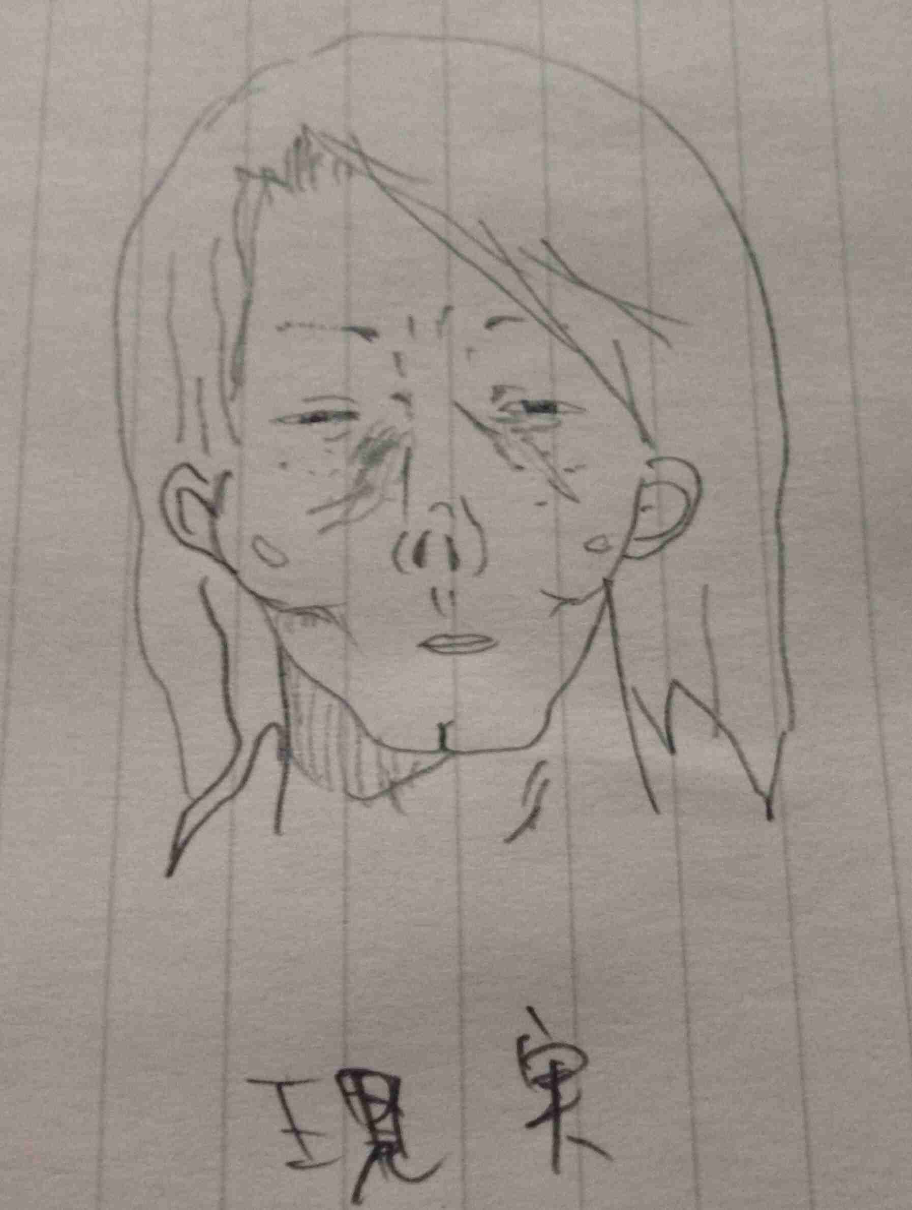 自画像を描いてみるトピ