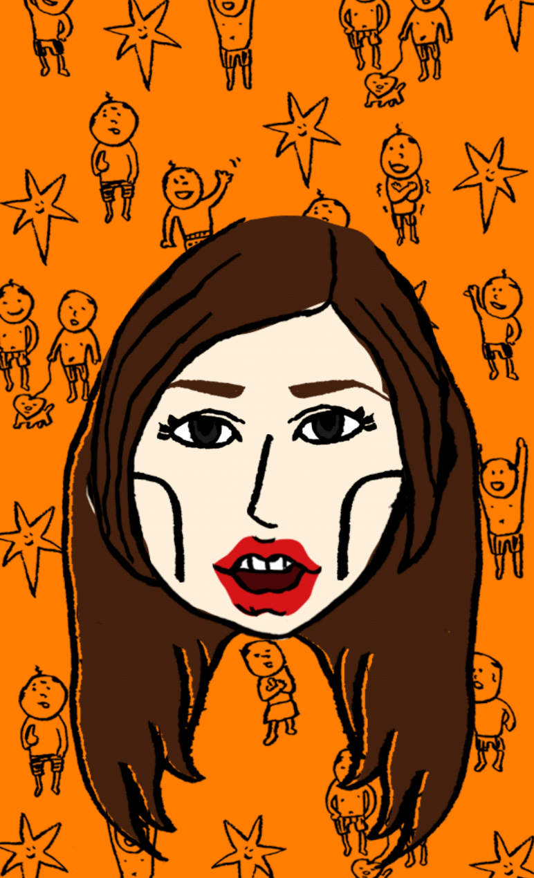 自画像を描いてみるトピ