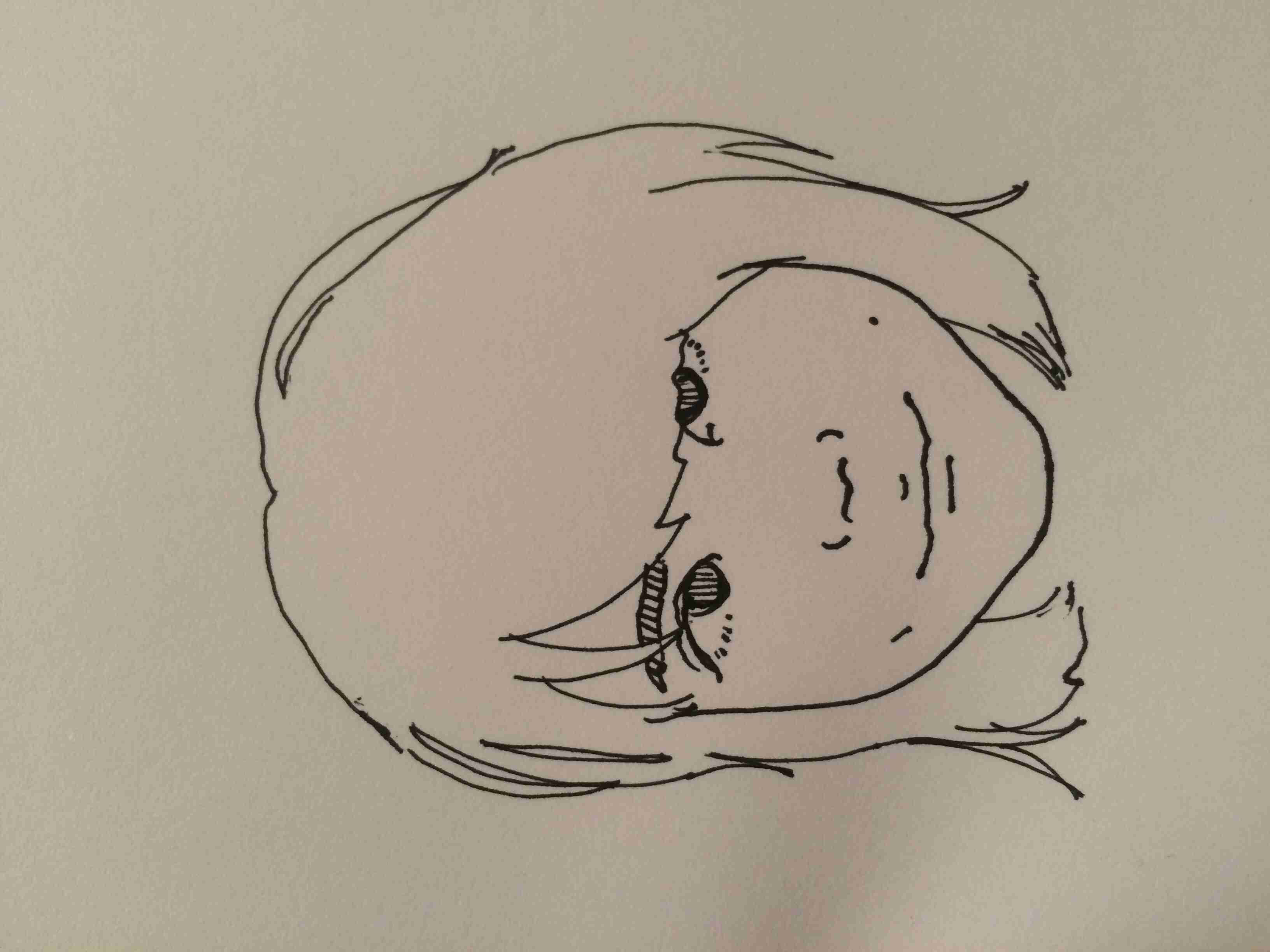 自画像を描いてみるトピ