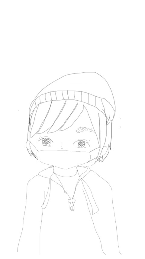 自画像を描いてみるトピ