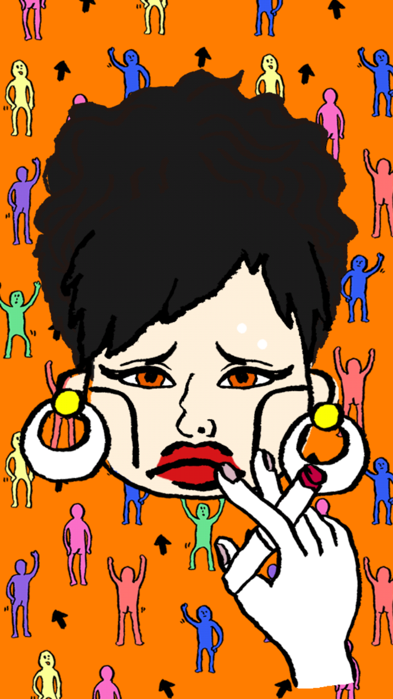 自画像を描いてみるトピ