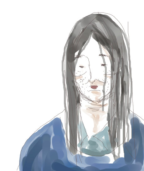 自画像を描いてみるトピ