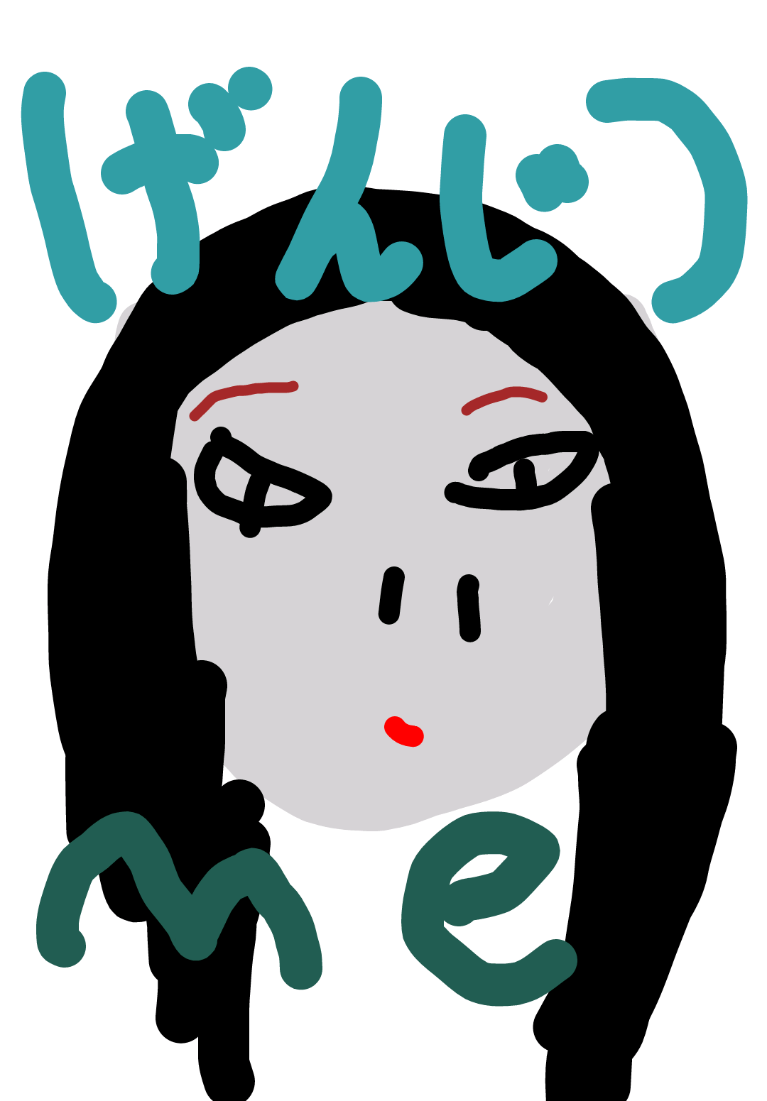 自画像を描いてみるトピ