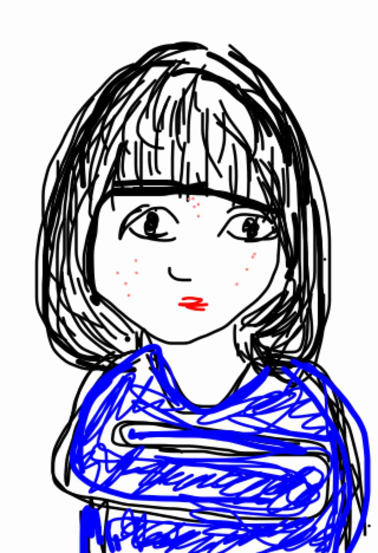 自画像を描いてみるトピ