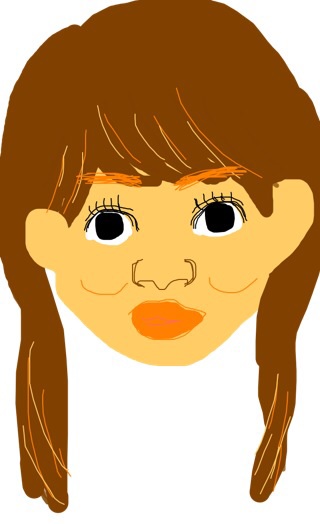 自画像を描いてみるトピ