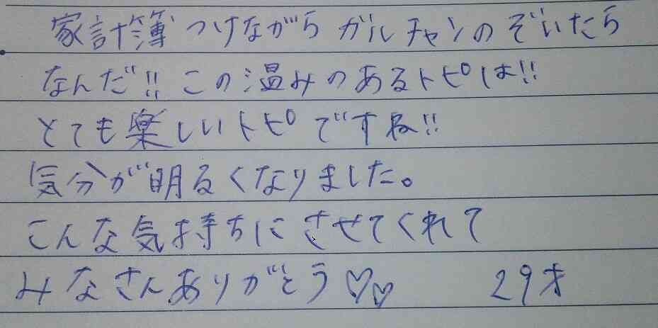 筆談するトピ。