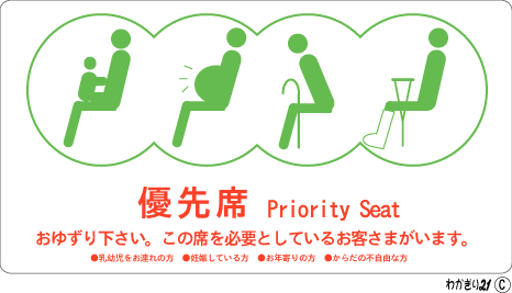 公共機関でご老人の方に席を譲りますか?