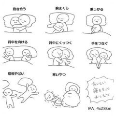 彼氏・旦那と寝る時の体制