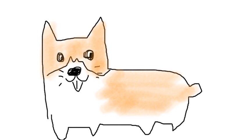 ペットの似顔絵を貼るトピ