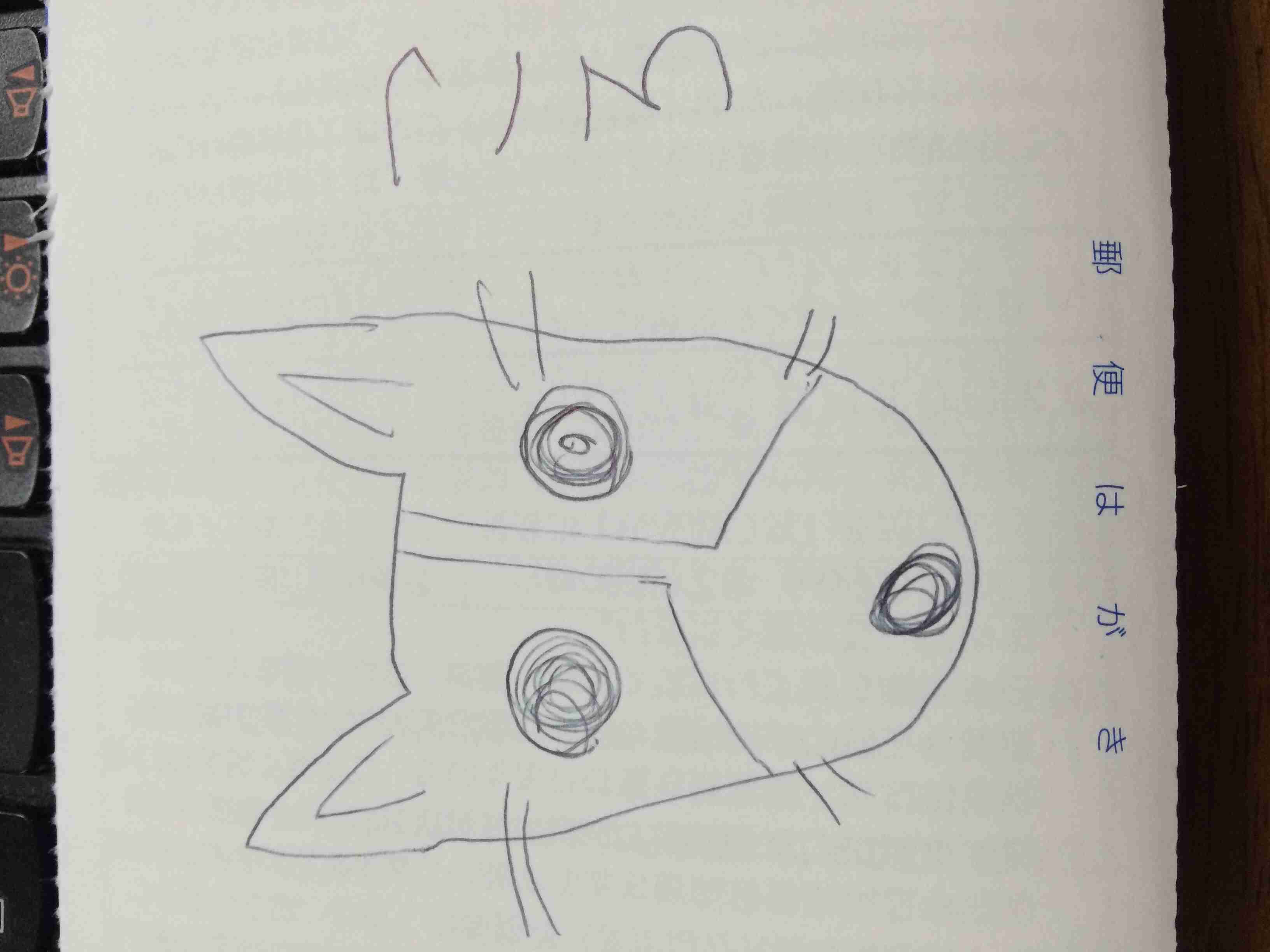 ペットの似顔絵を貼るトピ