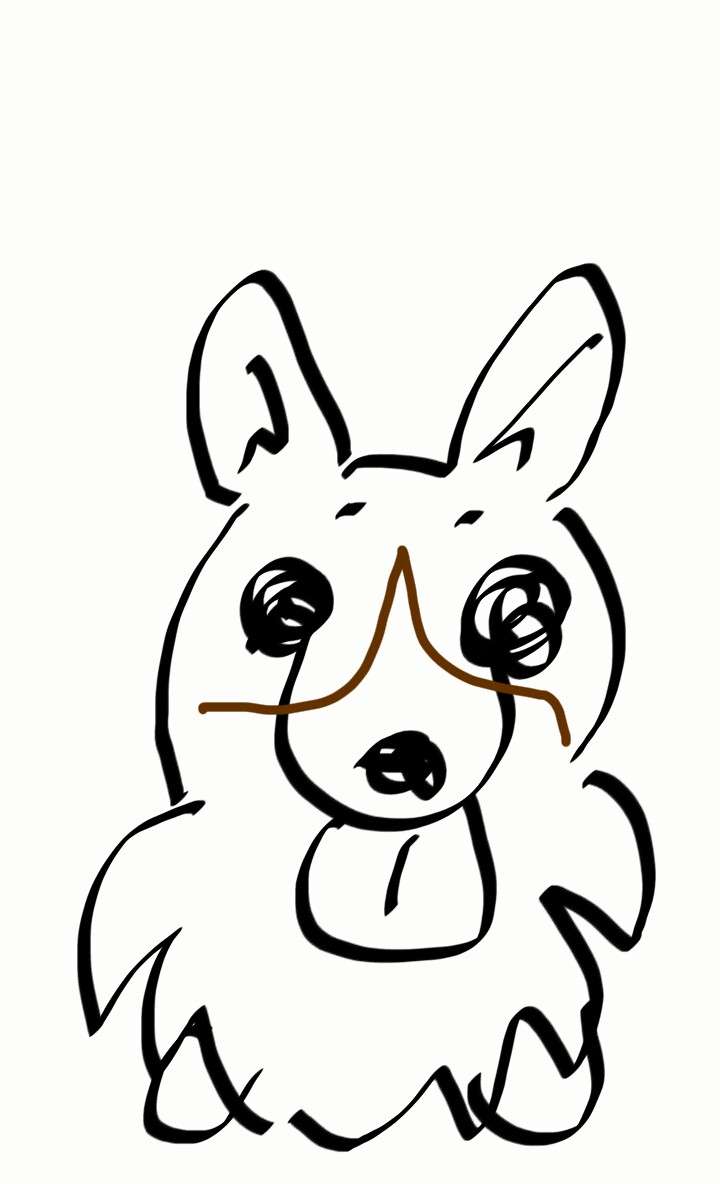 ペットの似顔絵を貼るトピ