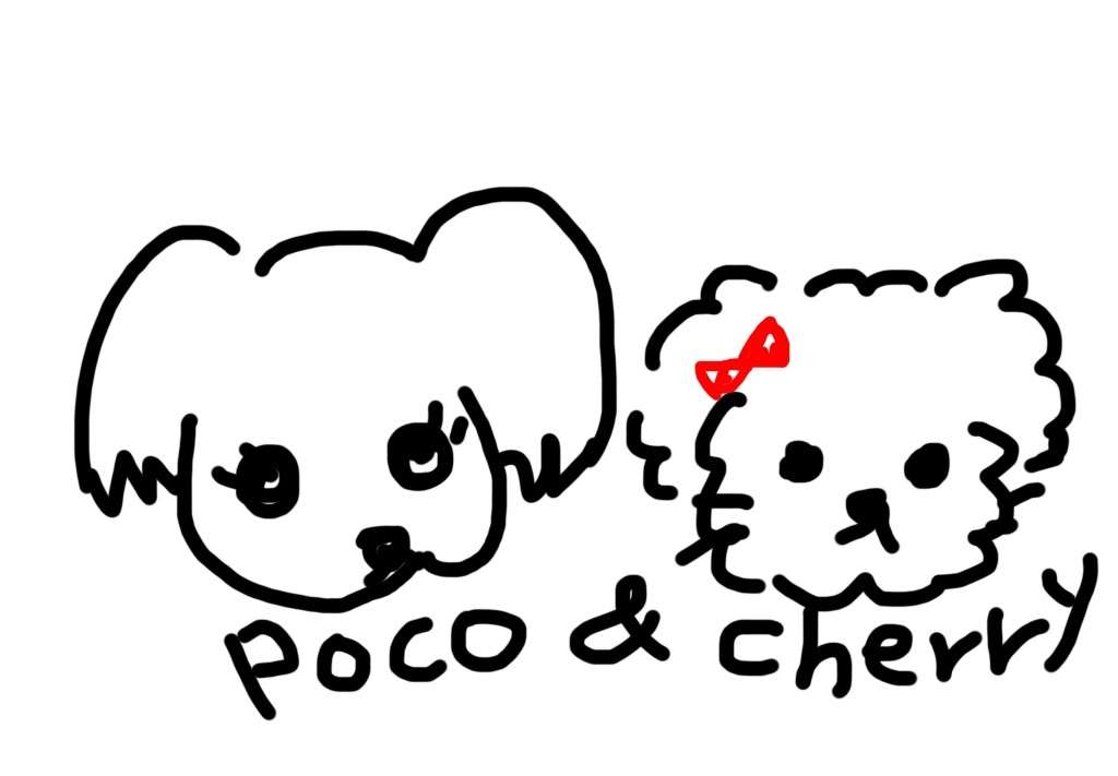 ペットの似顔絵を貼るトピ