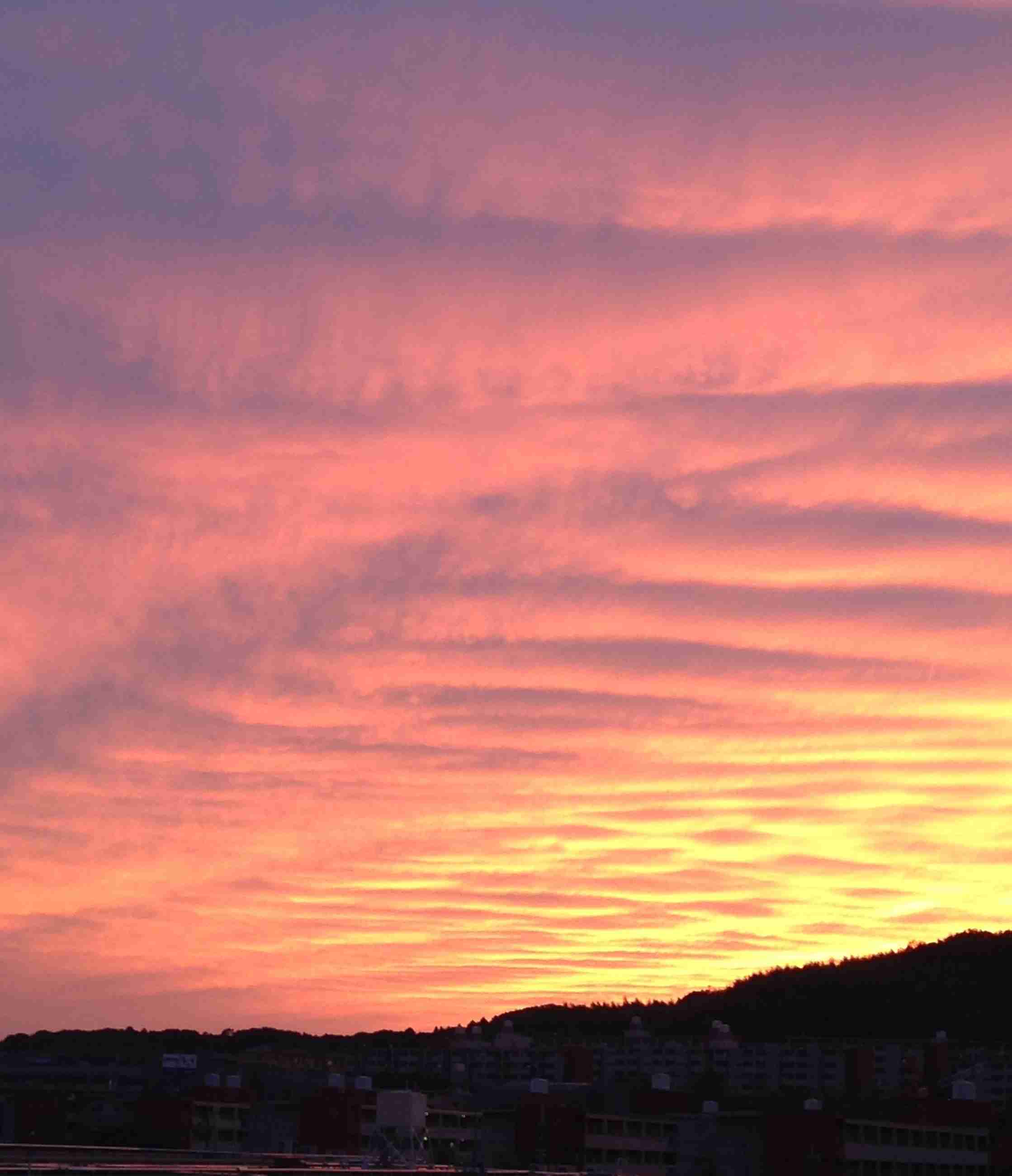美しい？不気味？6月9日関東地方を中心に広い範囲でまた夕焼けの色が違うとネットで話題に