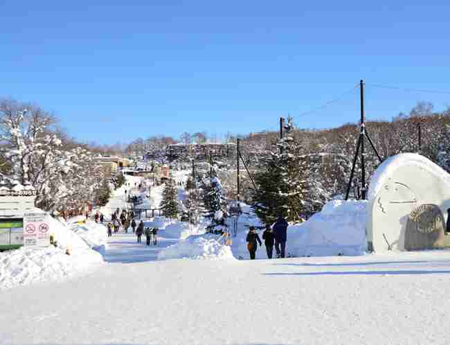 雪景色の写真を見て涼むトピ