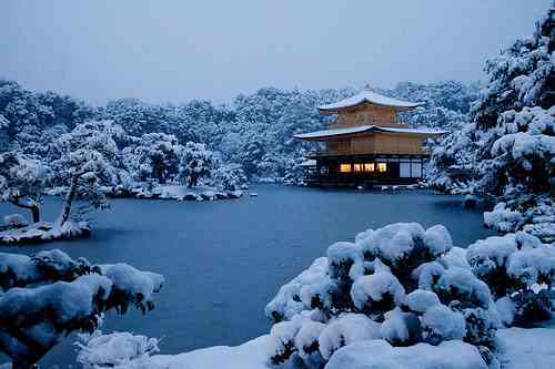 雪景色の写真を見て涼むトピ