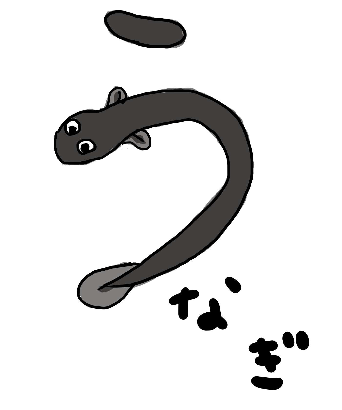 今日は丑の日!何も見ずにウナギの絵を描いてみるトピ