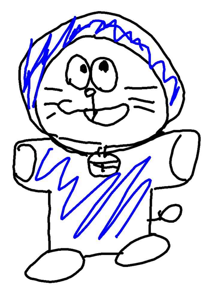ドラえもんを何も資料見ないで描いてみよう