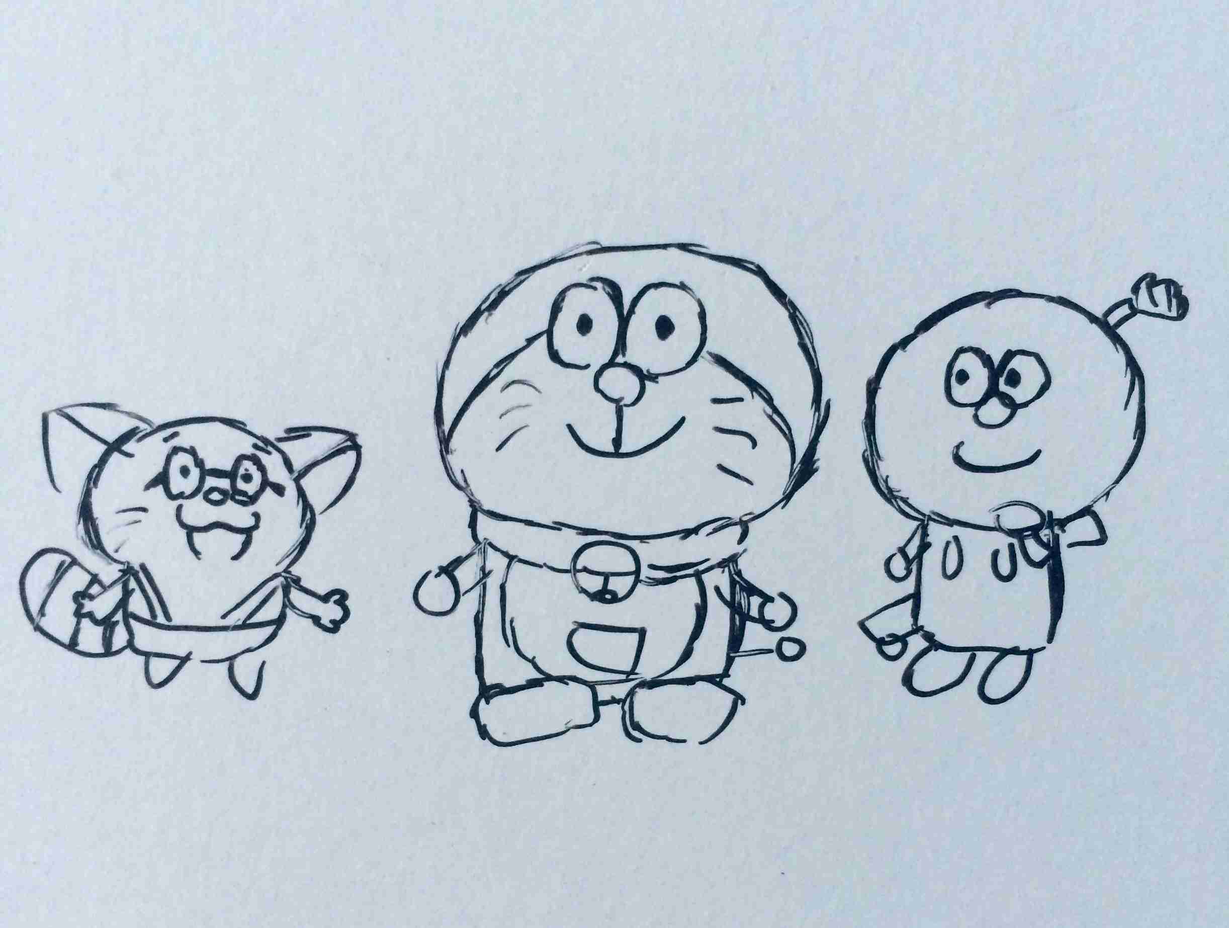 ドラえもんを何も資料見ないで描いてみよう