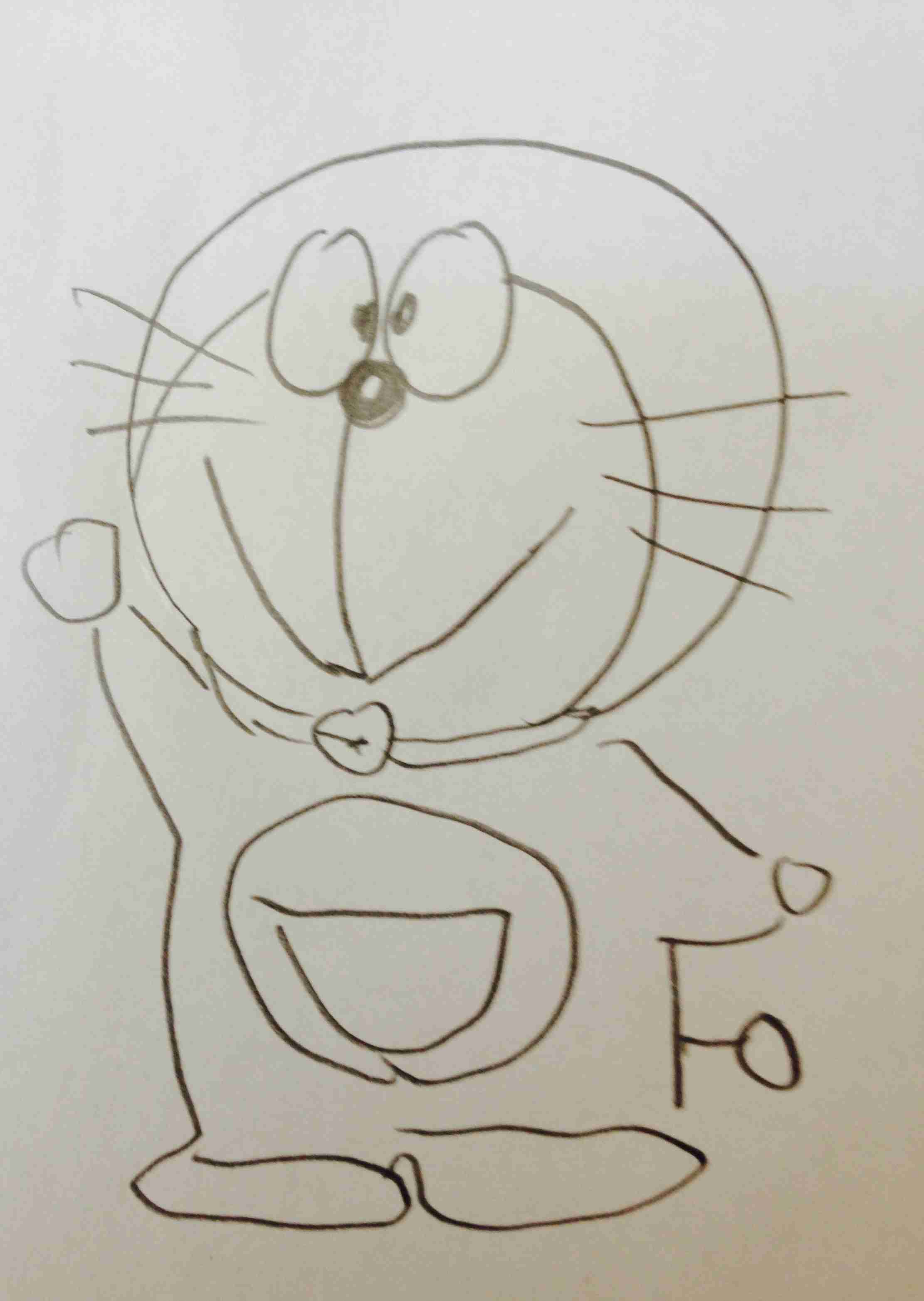 ドラえもんを何も資料見ないで描いてみよう