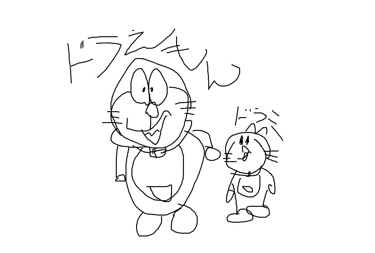 ドラえもんを何も資料見ないで描いてみよう