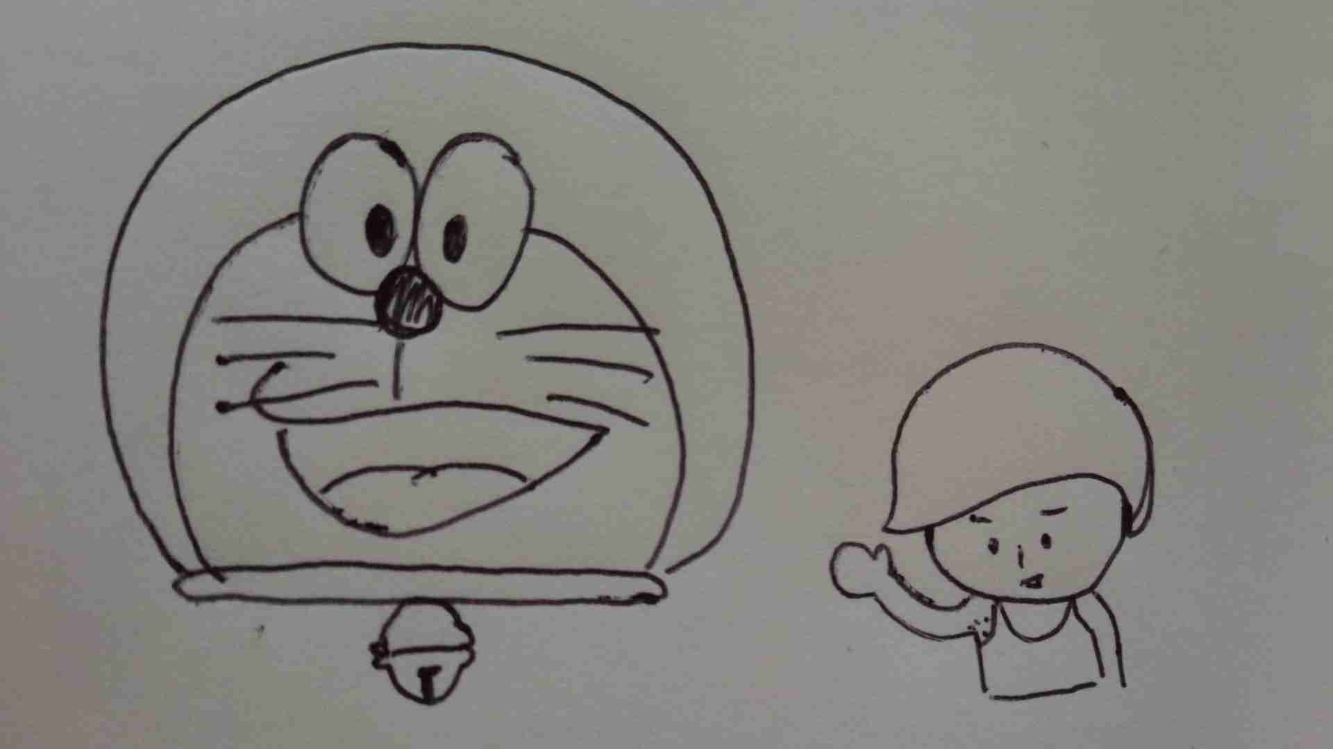 ドラえもんを何も資料見ないで描いてみよう