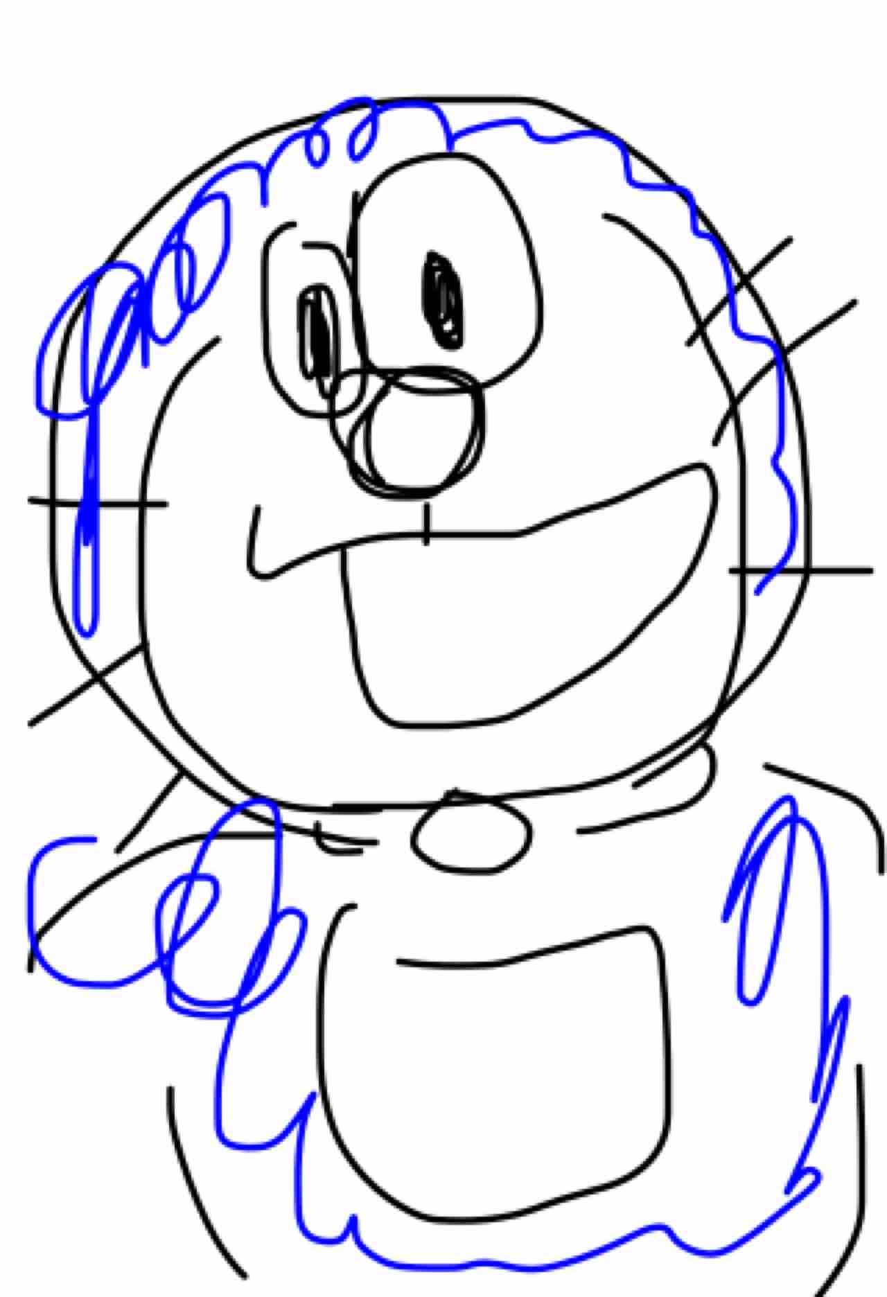 ドラえもんを何も資料見ないで描いてみよう
