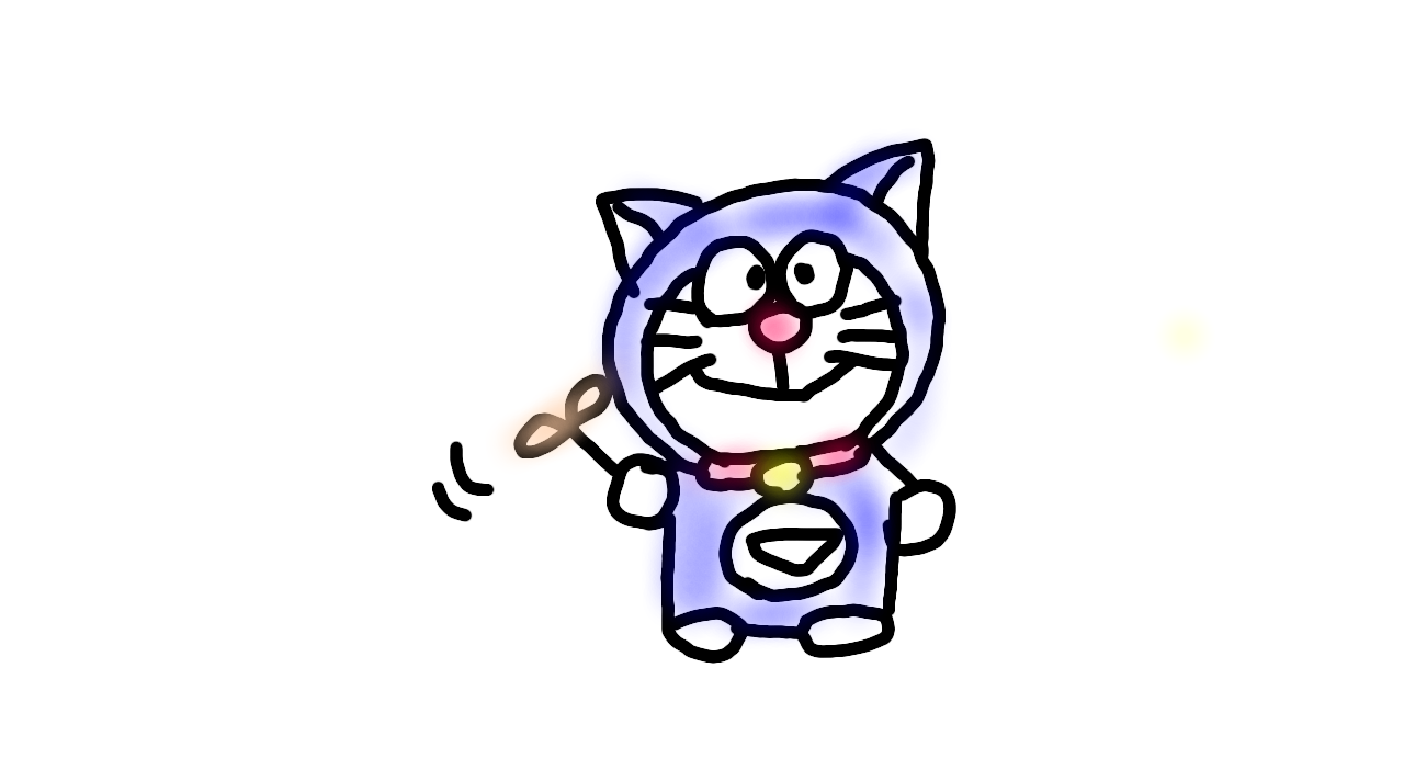 ドラえもんを何も資料見ないで描いてみよう