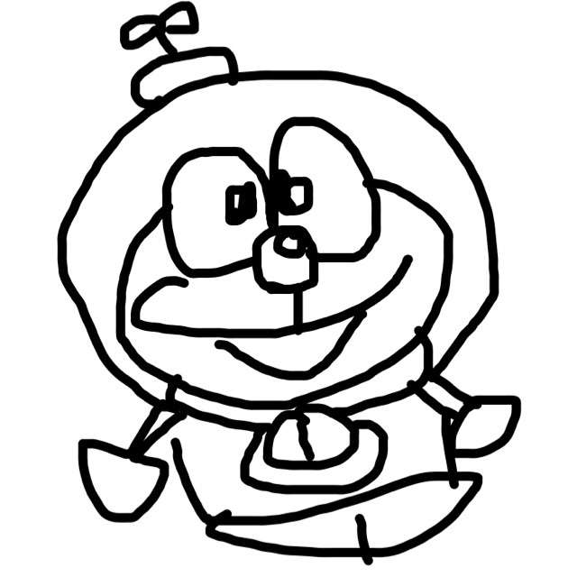 ドラえもんを何も資料見ないで描いてみよう