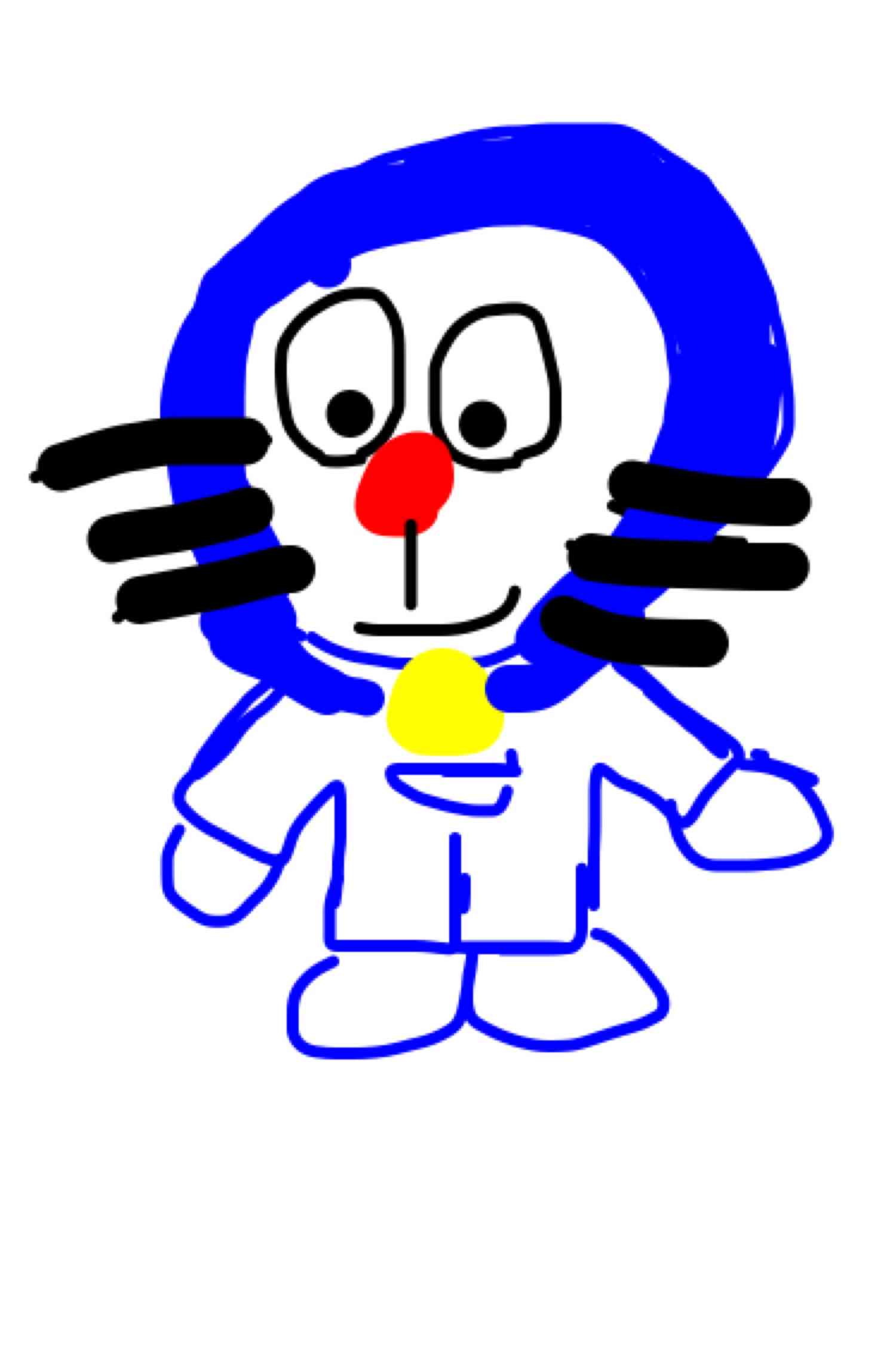 ドラえもんを何も資料見ないで描いてみよう