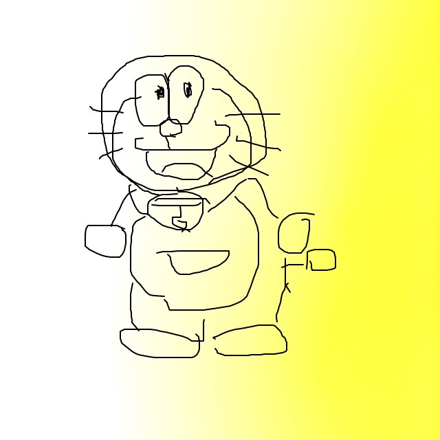 ドラえもんを何も資料見ないで描いてみよう