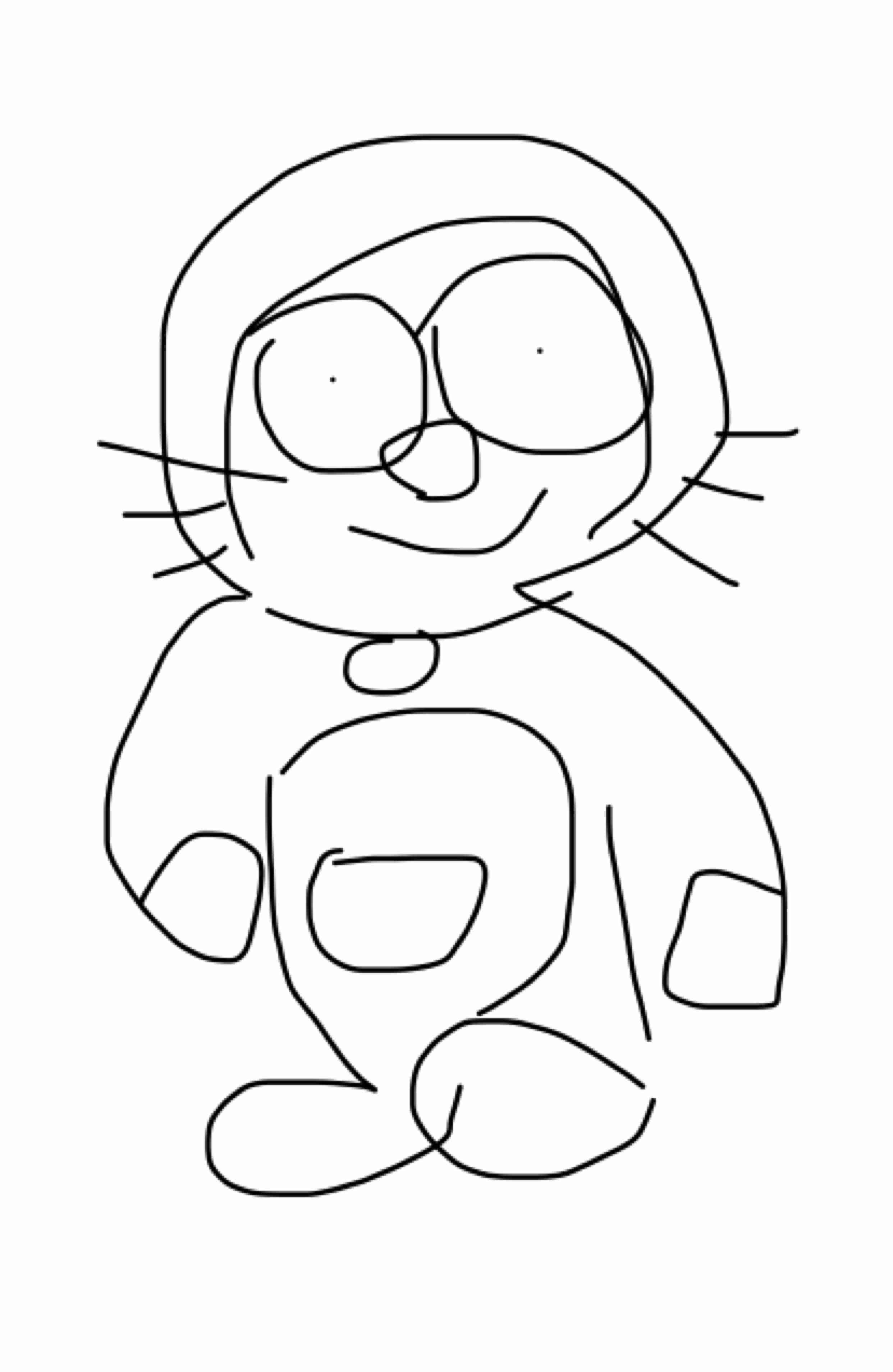 ドラえもんを何も資料見ないで描いてみよう