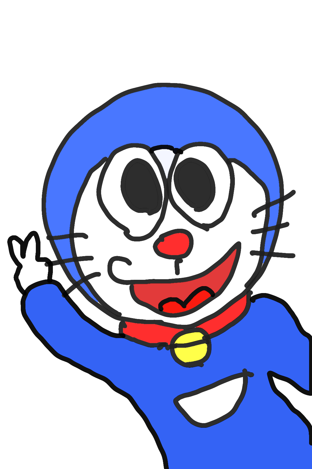ドラえもんを何も資料見ないで描いてみよう