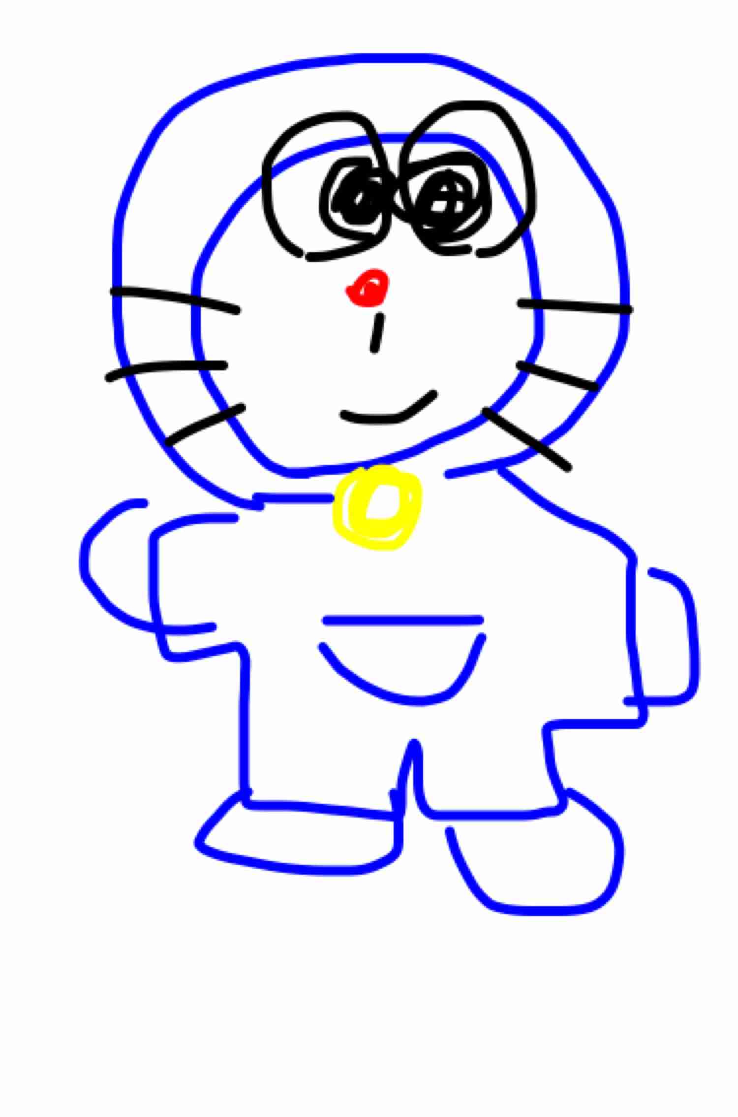 ドラえもんを何も資料見ないで描いてみよう