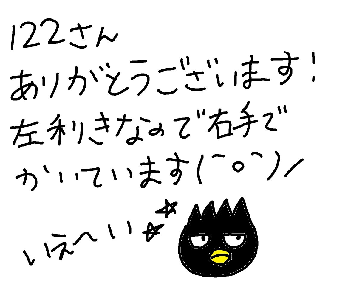キャラクターを利き手の逆の手で描いて何かわかったら+