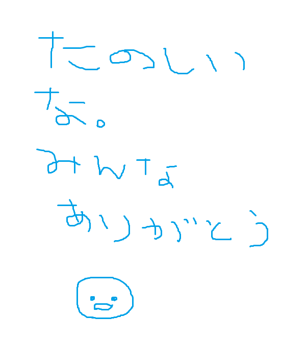 できるだけ文字入力をせずに手書きの文章と絵で話すトピ
