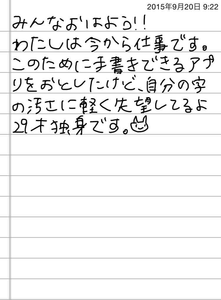 できるだけ文字入力をせずに手書きの文章と絵で話すトピ