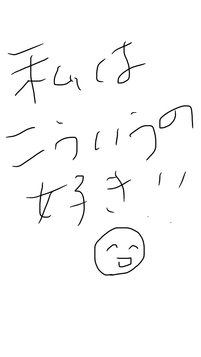 できるだけ文字入力をせずに手書きの文章と絵で話すトピ
