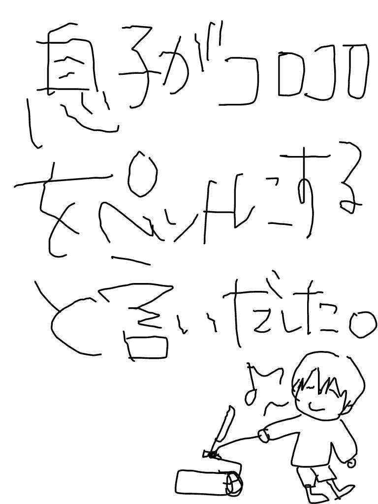 できるだけ文字入力をせずに手書きの文章と絵で話すトピ