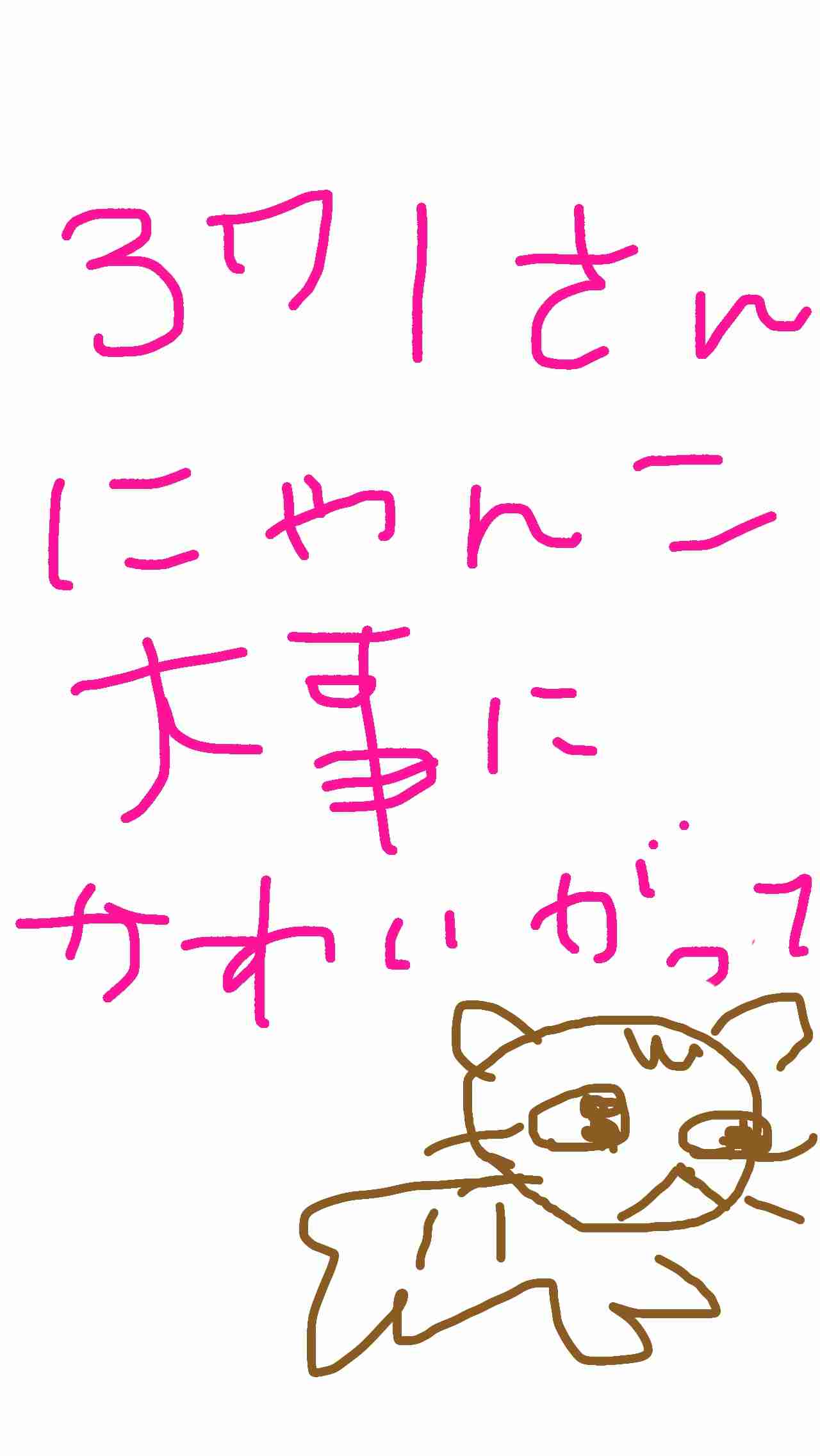 できるだけ文字入力をせずに手書きの文章と絵で話すトピ