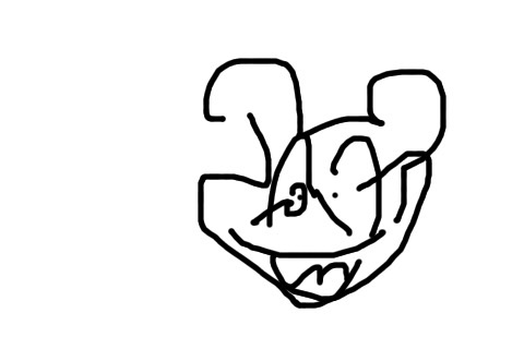 目をつぶって絵を描くトピ！