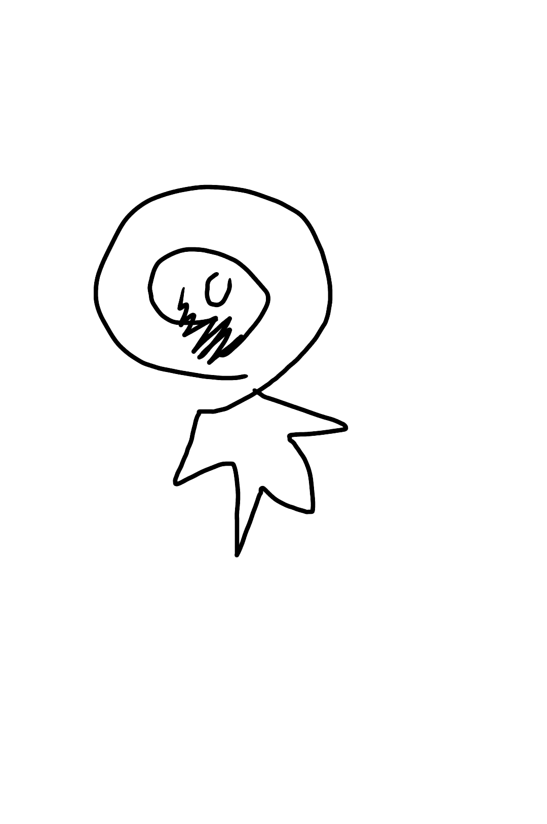 目をつぶって絵を描くトピ！
