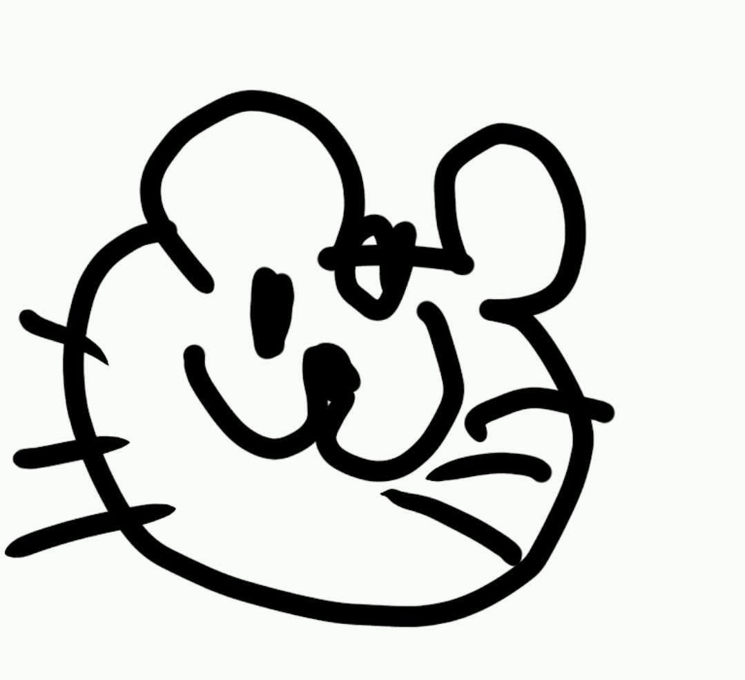 目をつぶって絵を描くトピ！