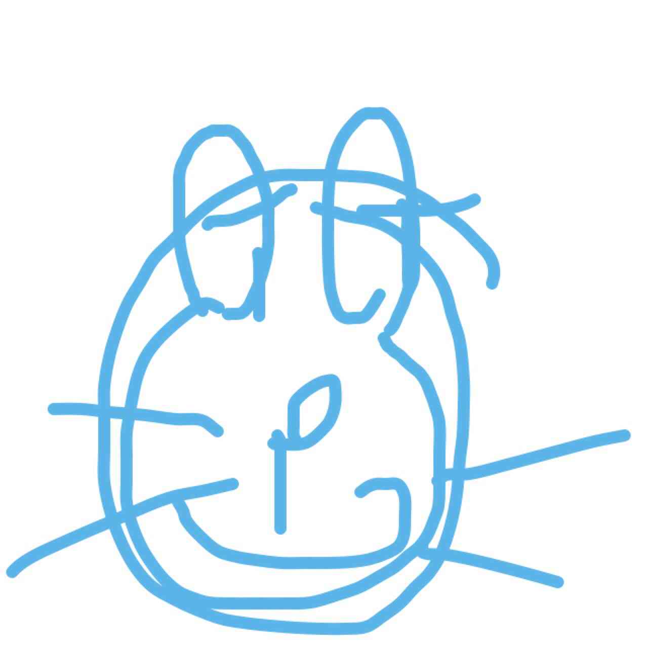 目をつぶって絵を描くトピ！
