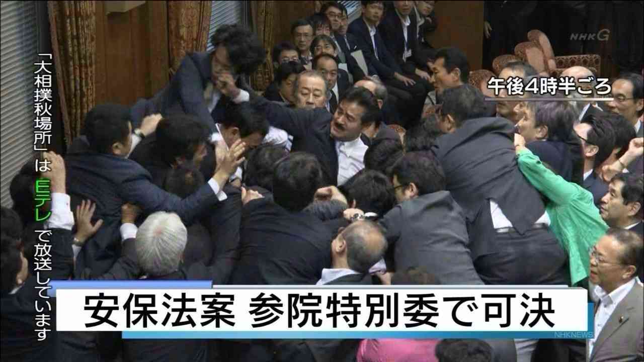 【速報】安保法案 参院特別委で可決