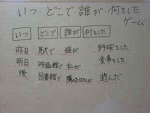 血液型別で「いつ・どこで・誰が・どうした」を担当して面白文を作ろう