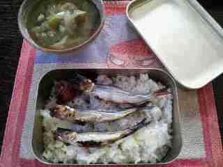 今まで自分至上最低の旦那弁当！！