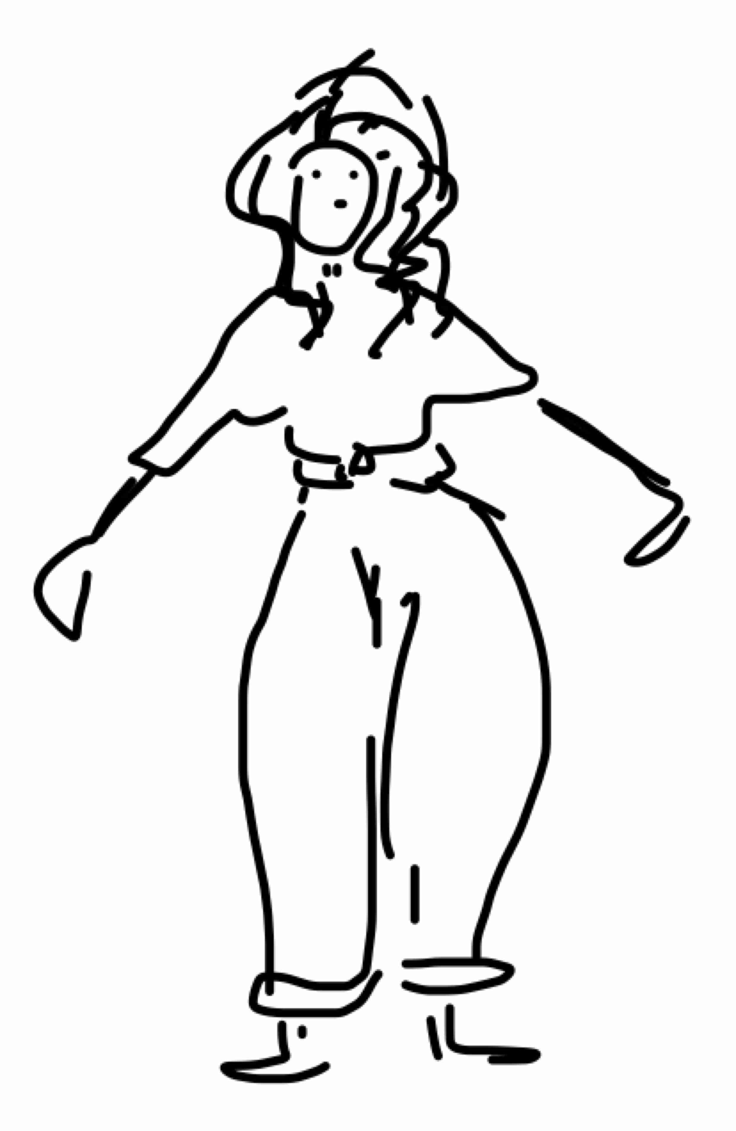 あのコーディネートダサかったなーっていうファッションを絵で書いて説明するトピ