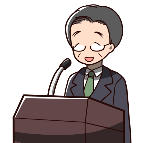 一行ずつ書いて校長先生の挨拶にしよう