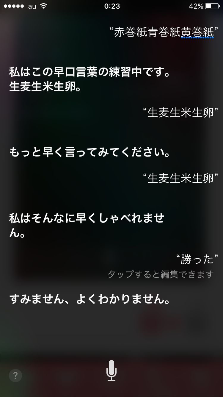 Siriとした会話を教えて下さい。